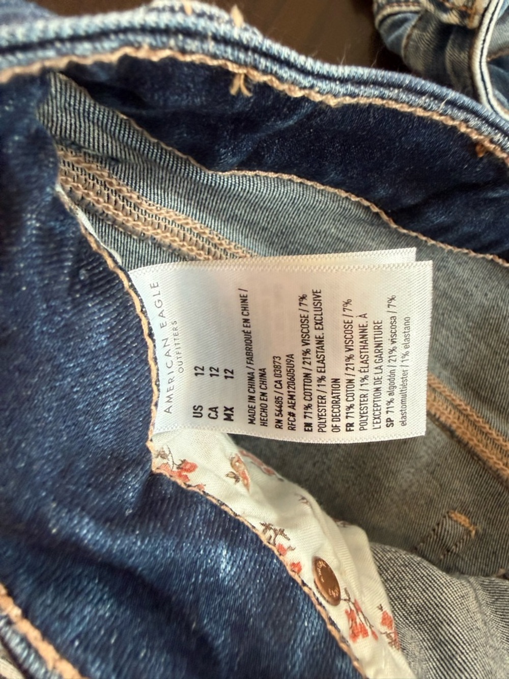 American Eagle Shorts Bundle Size 12 High Rise Distressed Button Fly (2 Pair) - Picture 10 of 13